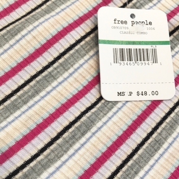 Free People Put a Stripe on It Thong Bodysuit. S, L - Picture 7 of 8